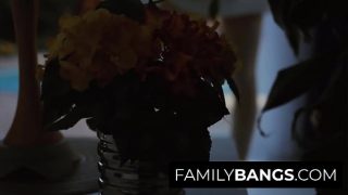 FamilyBangs.com ⭐ Pretty StepSister Gargles with Stepbrothers Bone in the Garden, Judy Jolie, Codey Steele